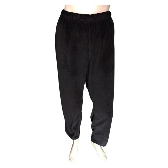Women's Black Velour Pants - 100% Polyester - Picture 1 of 1